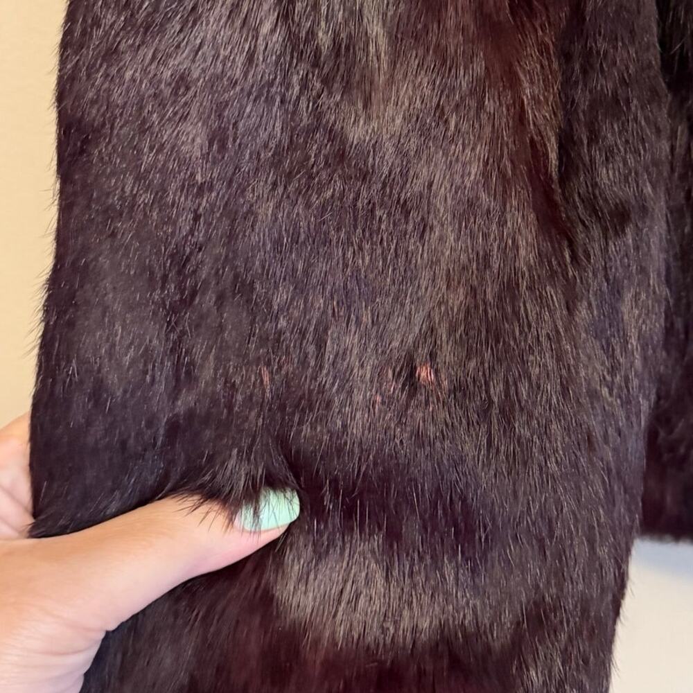 Faux Fur Womens Jacket Medium Deep Purple Coat Winter Outdoor Warm Cozy Lined - Picture 3 of 7